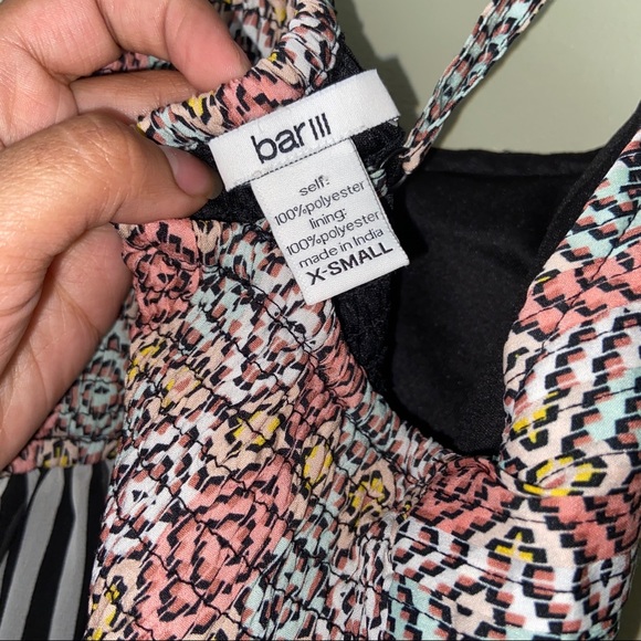 Sundress striped black and white w/ Aztec print XS - Picture 7 of 8